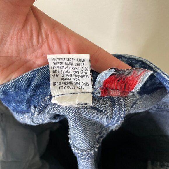 Vintage Denim Republic High Waisted Jeans Tapered Leg Braided Side New - Picture 9 of 12